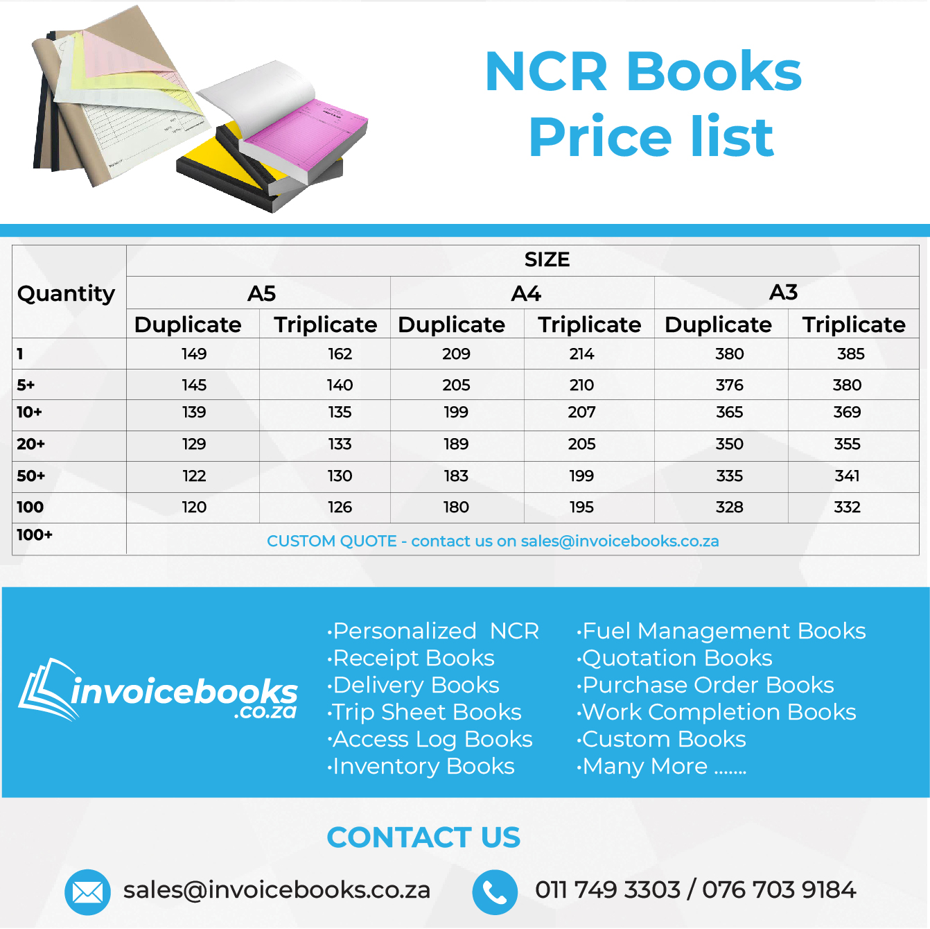 price list